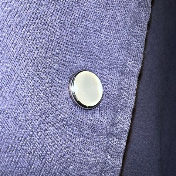 The TOG Shop Womens Button Down Casual Sweatshirt Jacket Navy Blue XL - Picture 3 of 9